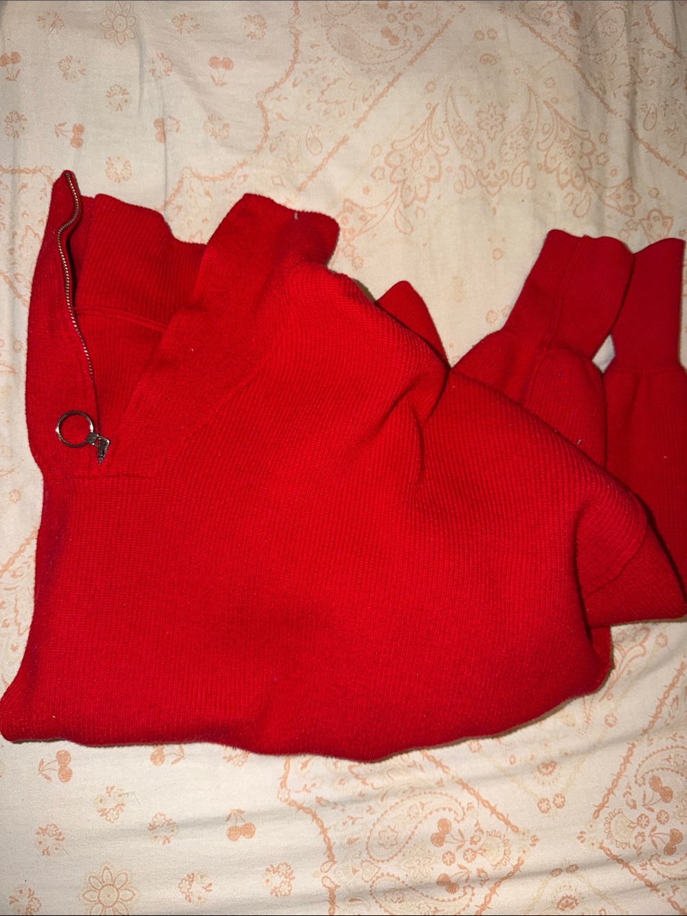 Red Half-Zip Women's Sweater - Unbranded